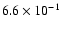 $6.6 \times 10^{-1}$