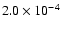 $2.0 \times 10^{-4}$