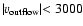 $\mid \! \! v_{\rm outflow} \! \! \mid < 3000$