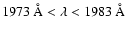 $1973~{\rm\AA} < \lambda < 1983~{\rm\AA}$