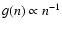 $g(n) \propto n^{-1}$