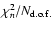$\chi^2_{n}/N_{\rm d.o.f.}$
