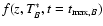 $f(z, T^*_B, t=t_{{\rm max},B})$