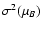 $\sigma^2(\mu_B)$