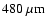 $480~{\rm\mu m}$