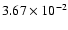 $3.67\times 10^{-2}$