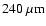 $240~{\rm\mu m}$