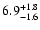 $\rm 6.9^{+1.8}_{-1.6}$