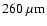 $260~{\rm\mu m}$