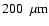 $200~~{\rm\mu m}$