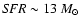 ${\it SFR} \sim13~ M_\odot$