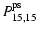 $\displaystyle P^{\rm ps}_{15,15}$