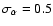 $\sigma_\alpha=0.5$