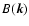 $B(\vec{k})$
