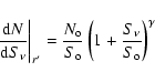 \begin{displaymath}%
\frac{{\rm d}N}{{\rm d}S_\nu}\bigg\vert _{r'} = \frac{N_{\r...
...S_{\rm o}}
\left(1 + \frac{S_\nu}{S_{\rm o}}\right)^{\gamma}
\end{displaymath}