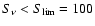 $S_\nu <S_{\rm lim}=100$