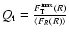 $Q_{\rm t}= {F_{\rm T}^{\rm max}(R)\over{\langle F_R(R)\rangle}}$