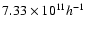 \(7.33\times 10^{11}h^{-1} \)