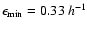 $\epsilon_{\rm min}=0.33 ~h^{-1}$