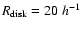 \( R_{\rm disk}=20~h^{-1} \)