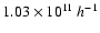 \(1.03\times 10^{11}~h^{-1} \)
