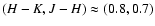 $(H-K, J-H) \approx (0.8, 0.7)$