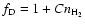 $f_{\rm D}=1+C n_{\rm H_2}$