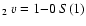 $_2 \ v = 1{-}0 \ S(1)$