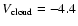 $V_{\rm cloud} = -4.4$
