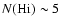$N({\rm H {\sc i}})\sim5$
