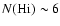 $N({\rm
H {\sc i}})\sim6$