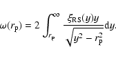 \begin{displaymath}%
\omega(r_{\rm p}) = 2 \int_{r_{\rm p}}^{\infty}
\frac{\xi_{{\rm RS}}(y)y}{\sqrt{y^2-r_{\rm p}^2}} {\rm d}y.
\end{displaymath}