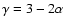 $\gamma=3-2\alpha$