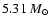 $5.31~M_{\odot}$