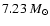 $7.23~M_{\odot}$