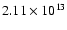 $2.11\times10^{13}$