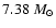 $7.38~M_{\odot}$