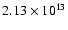 $2.13\times10^{13}$