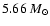 $5.66~M_{\odot}$