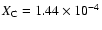 $X_{\rm C} = 1.44 \times 10^{-4}$