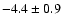 $-4.4\pm 0.9$