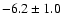 $-6.2\pm 1.0$