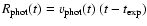 $R_{\rm phot}(t) = v_{\rm phot}(t) ~ (t-t_{\rm exp})$