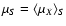 $\mu_S = \langle \mu_X \rangle_S$