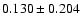 $0.130\pm0.204$
