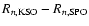 $R_{n {\rm , KSO}}-R_{n {\rm ,
SPO}}$