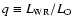 $q \equiv L_{\rm WR}/L_{\rm O}$
