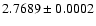 $2.7689 \pm 0.0002$