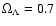 $\Omega_\Lambda = 0.7$