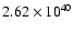 $2.62 \times 10^{40}$
